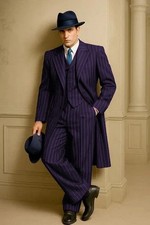 Chic Pinstriped Men's Suit