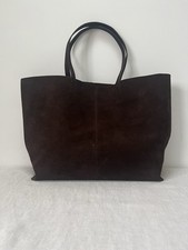 Brown Suede Leather Tote Bag |