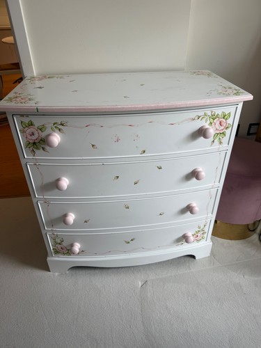 Chest drawers pink roses - chest, of