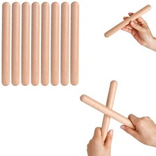 4 Pair 8" Wood Claves Rhythm