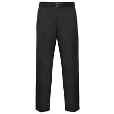MENS TROUSERS OFFICE BUSINESS WORK FORMAL CASUAL SMART BELT POCKETS DRESS PANTS