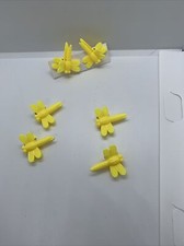 Small Yellow Plastic Dragonfly Hair Clips Set Of 2