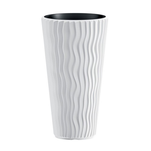White flower pot 530mm 300mm - white,