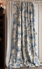 Vintage Nina Campbell Interlined Single Curtain Toile 49"x92" ~ 4 available