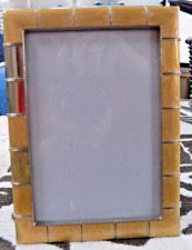 PICTURE PHOTO FRAME FAUX ENAMEL RECTANGLE 13 X 17 CM Apperture 14 x 9cm UNUSUAL