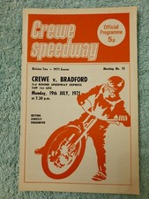 CREWE SPEEDWAY 1971 ORIGINAL