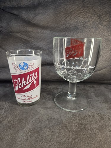 Vintage schlitz beer glass lot - vintage,