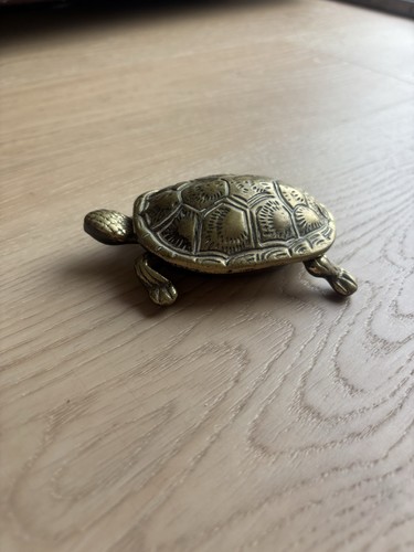 Brass turtle tortoise vintage - tortoise,
