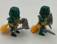 Playmobil Series 13 Two Green Warrior Knight Figures