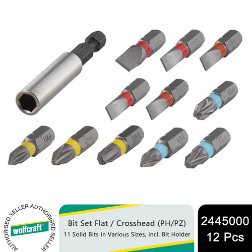 Wolfcraft bit set flat and - bit,