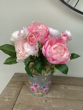 Pink faux Silk Peony Flower