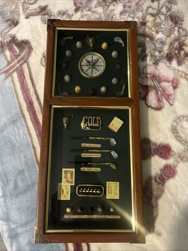 Framed golf clubs clock - golf, and