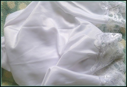 Ladies white half slip - ladies,