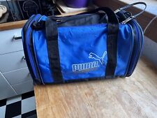 Vintage Small Puma King Boot Shoulder Bag Retro sports Duffle Holdall Blue Black