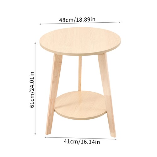 60cm round wood coffee table - wood,