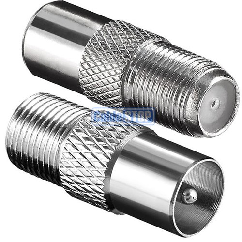 Male coax f type female - x,