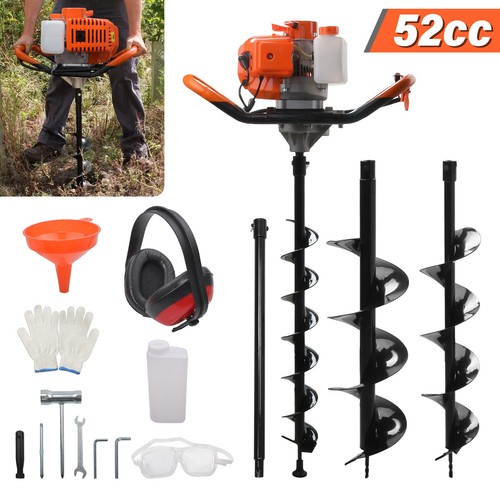 Petrol earth auger - earth, borer