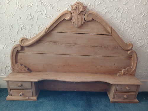Antique mixture woods bed - woods,
