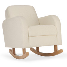 Nursing Rocking Chair - Etta Maternity / Breastfeeding Armchair Boucle Off-White