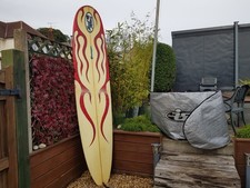 Gunther Rohn 9ft retro style surfboard & bag ...its longboard weather time!