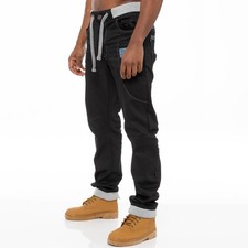 Enzo Mens Cuffed Jeans