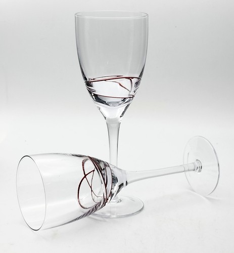 Set hand blown red ribbon - of,