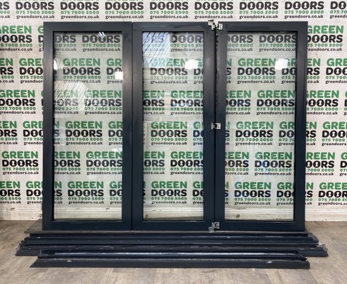 Aluminium grey bifolding doors - aluminium,