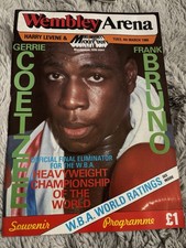 1986 FRANK BRUNO V GERRIE COETZEE BOXING PROGRAMME WEMBLEY ARENA 4/3/86