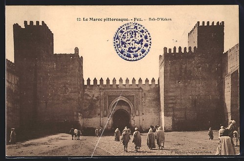 Old postcard fez bab - old, fez,