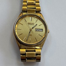 Vtg Seiko SQ Watch Mens 34mm