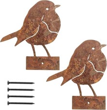 2 Pcs Robin Garden Ornaments