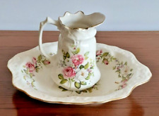 Vintage James Kent Floral Pattern Pitcher & Bowl Picher 13 cm Tall Bowl 26 cm