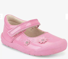 Girls Startrite Shoes Flex Bright Pink Glitter Patent Pumps Shoes NEW UK 4G 5.5H