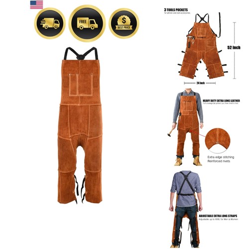 Leather welding apron split - welding,