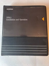 Vintage Ampex  VPR-3 Video Production Recorder Installation & Operation Manual