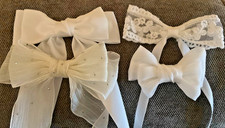 4pcs Girls White Hair Bow