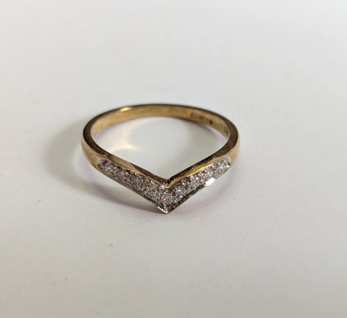 9ct yellow gold - gold, diamond