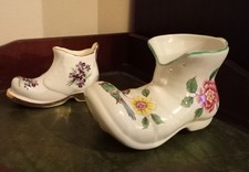 Two Vintage Porcelain Boots Ornament. James Kent and Ashleydale.