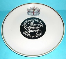 The War On Want Commemorative Plate - Lord Mayors Challenge "The Absent Guest".