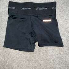 LA Gear Girls Black Lycra Shorts - Age7-8