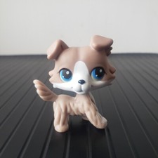 Littlest Pet Shop LPS #67 Collie Dog Grey and White Rare Puppy Toys Gift