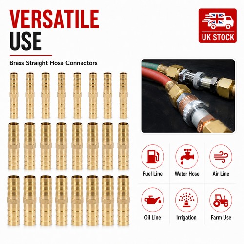 Brass barb joiner - brass,