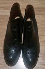 Gabor Women's Leather Ankle Black Boots UK Size 6, EU 39 Made in Slovakia.
