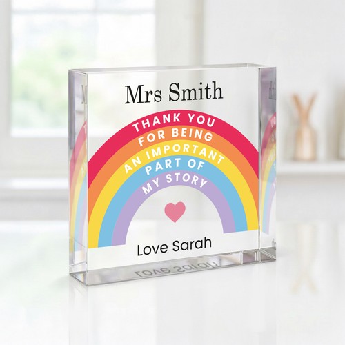 Personalised rainbow teacher - personalised,