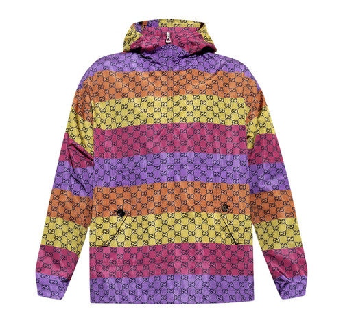 Gucci print hooded jacket - hooded,