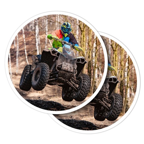 Vinyl stickers atv quad - 2x,