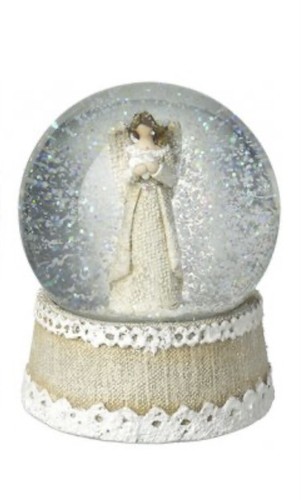 Angel holding heart snow - angel,