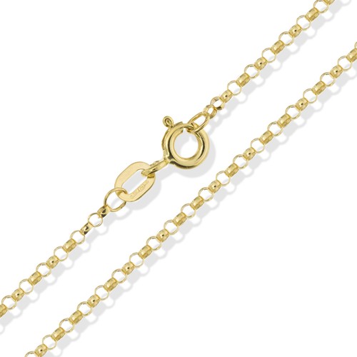 375 9ct gold belcher chain - 375,