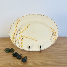 1930s Myott Art Deco Hand Painted Oval Platter Vintage English Pottery