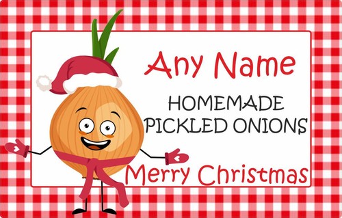 Pickled onion jar labels - pickled,